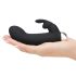 Greedy Girl Cinza - Vibrador com Estimulador de Clitóris (Preto)