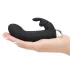 Fifty Shades of Grey - vibrador rabbit com estimulador clitóris - silicone preto