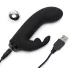 Fifty Shades of Grey - vibrador rabbit com estimulador clitóris - silicone preto