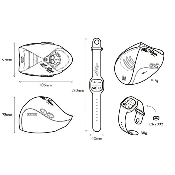 Hot Octopuss Pulse Solo Lux - masturbador com controle remoto (preto)