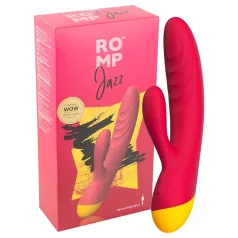   ROMP Jazz - vibrador ponto G com estimulador clitoriano à prova d'água - rosa