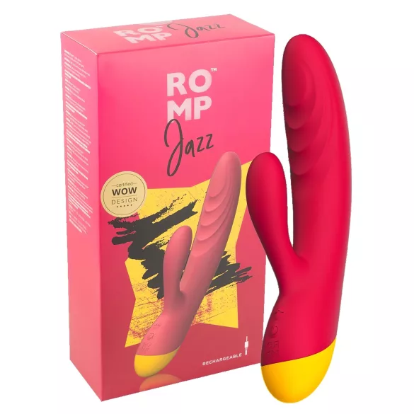 ROMP Jazz - vibrador ponto G com estimulador clitoriano à prova d'água - rosa