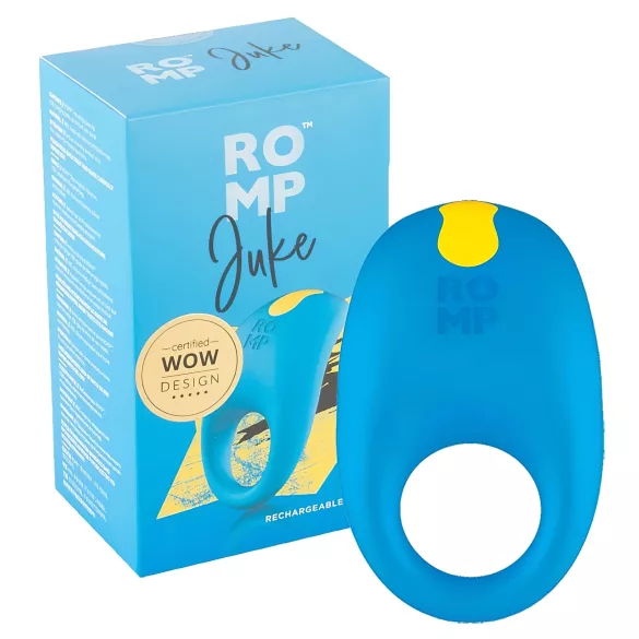 ROMP Juke - anel peniano vibratório à prova d'água - azul