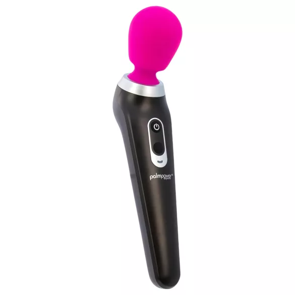 PalmPower Extreme Wand - vibrador varinha recarregável - silicone rosa/preto