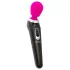 PalmPower Extreme Wand - vibrador varinha recarregável - silicone rosa/preto