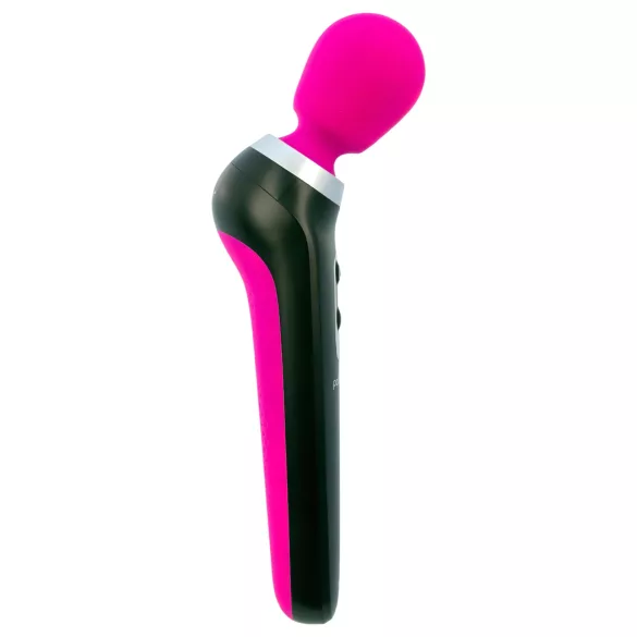 PalmPower Extreme Wand - vibrador varinha recarregável - silicone rosa/preto