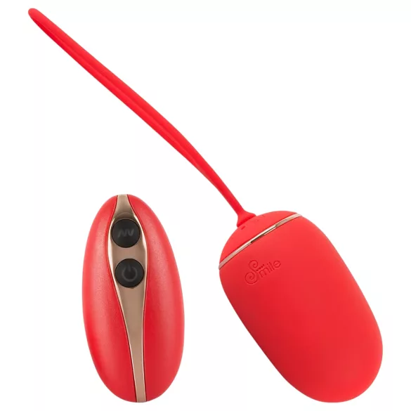 SMILE Love Ball - ovo vibratório recarregável com controlo remoto (vermelho), utilizável durante o uso/vestível