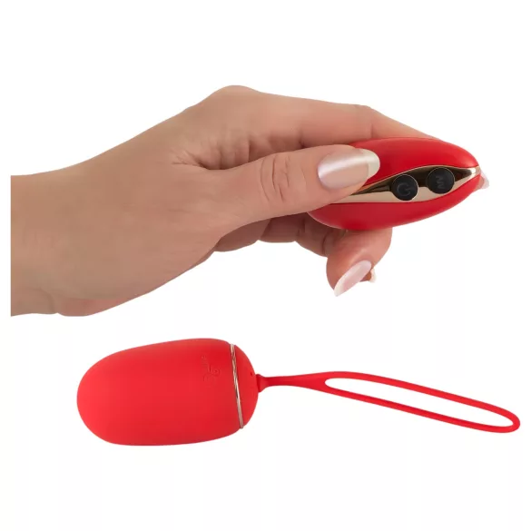 SMILE Love Ball - ovo vibratório recarregável com controlo remoto (vermelho), utilizável durante o uso/vestível