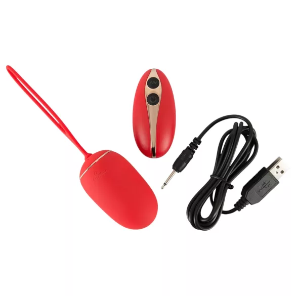 SMILE Love Ball - ovo vibratório recarregável com controlo remoto (vermelho), utilizável durante o uso/vestível