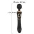 Varinha de Cleópatra - vibrador à prova d'água e recarregável (preto)