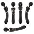 Varinha de Cleópatra - vibrador à prova d'água e recarregável (preto)