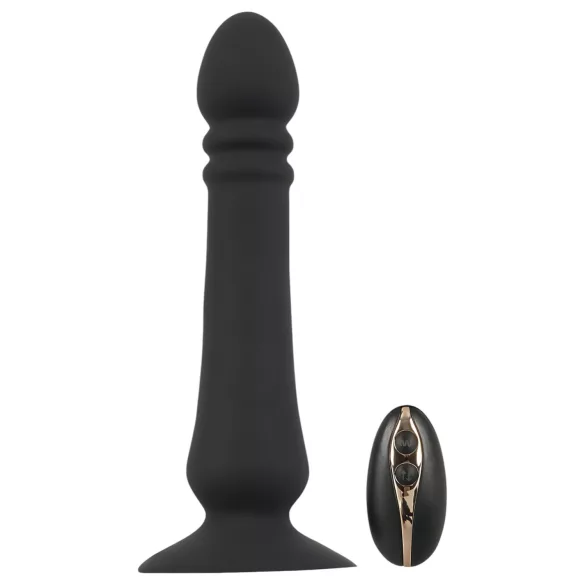 Black Velvets - vibrador anal recarregável com movimento de impulso (preto)