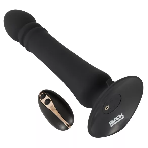 Black Velvets - vibrador anal recarregável com movimento de impulso (preto)