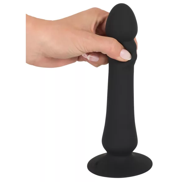 Black Velvets - vibrador anal recarregável com movimento de impulso (preto)