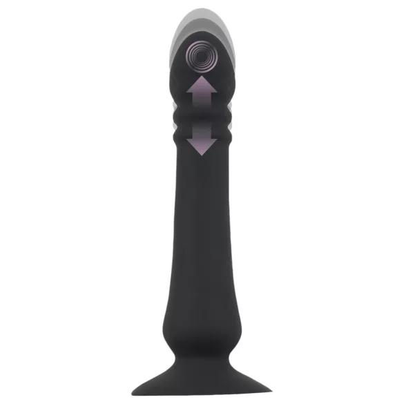 Black Velvets - vibrador anal recarregável com movimento de impulso (preto)