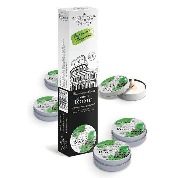 Vela de massagem Petits Joujoux Rome - 5x43ml, grapefruit-bergamota