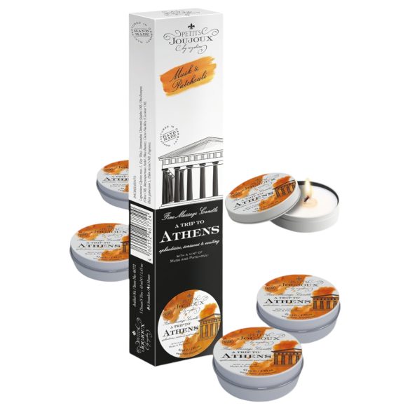 Petits Joujoux Athens - Vela de Massagem - Perfume Almiscarado (5x43ml)