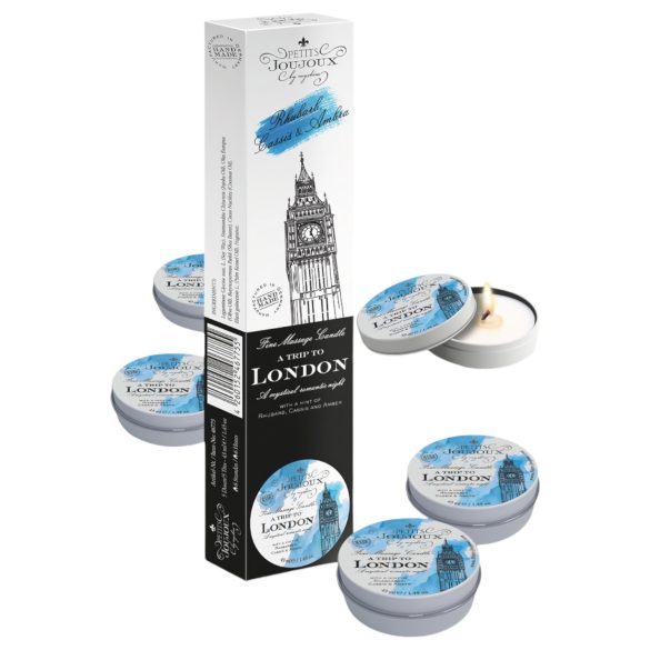 Vela de Massagem London Petits Joujoux - ruibarbo e âmbar (5x43ml)
