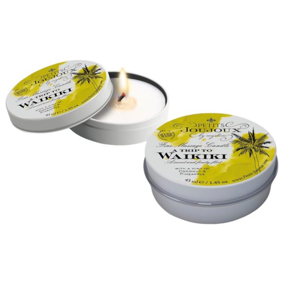 Petits Joujoux Waikiki - Vela de Massagem - Coco e Abacaxi (43ml)