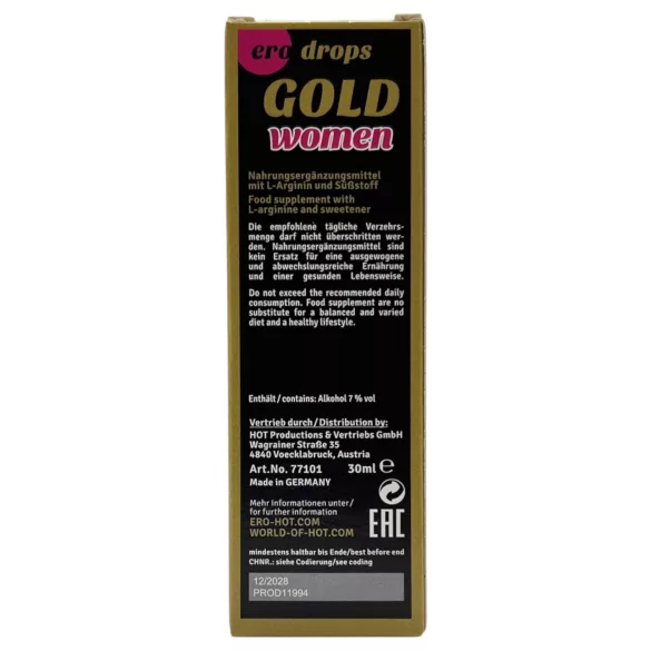 HOT Spanish Fly Gold Woman - afrodisíaco para mulheres (30 ml)