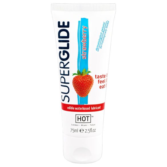 HOT Superglide Morango - Lubrificante Comestível (75ml)