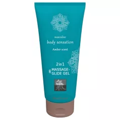   Shiatsu - gel massagem lubrificante 2 em 1 - aroma âmbar - 200ml
