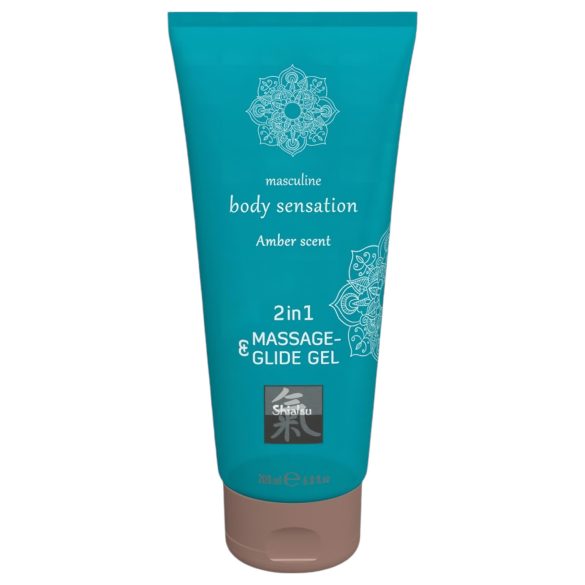 Shiatsu 2em1 Aroma Âmbar - óleo de massagem e lubrificante (200ml)