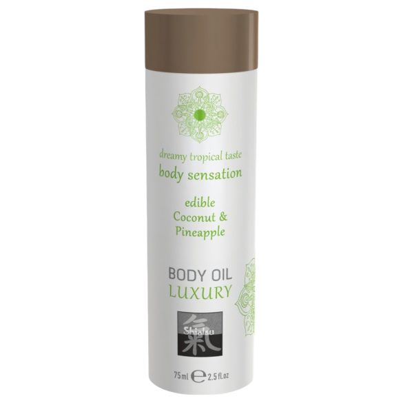 Shiatsu Luxury - óleo de massagem comestível - coco e abacaxi (75ml)