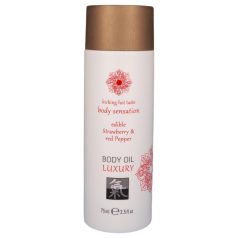   Shiatsu Luxo - óleo de massagem comestível morango-pimenta (75ml)