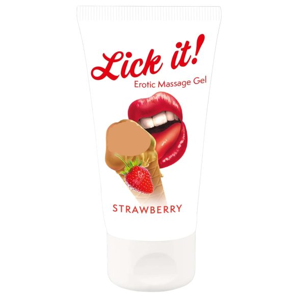 Lick it! - Lubrificante Comestível 2em1 - Morango (50ml)