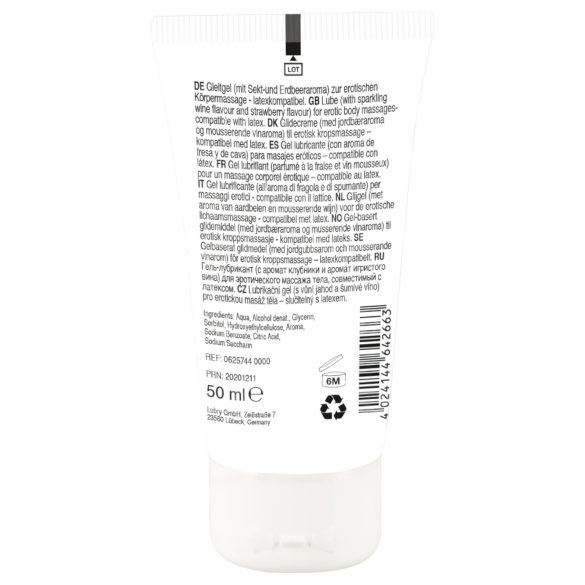 Lick it! - Lubrificante comestível 2 em 1 - champanhe e morango (50ml)