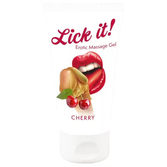 Lick it! - lubrificante comestível 2 em 1 - cereja - 50ml
