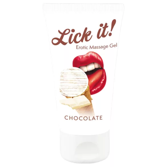 Lick it! - lubrificante comestível 2 em 1 - chocolate branco - 50ml