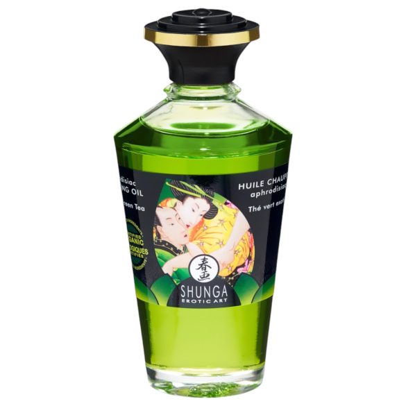 Shunga - Óleo de Massagem Aquecedor - Chá Verde (100ml)