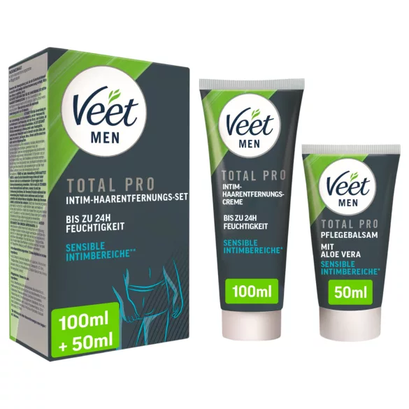 Veet - creme depilatório íntimo e bálsamo para homens (100 ml + 50 ml)
