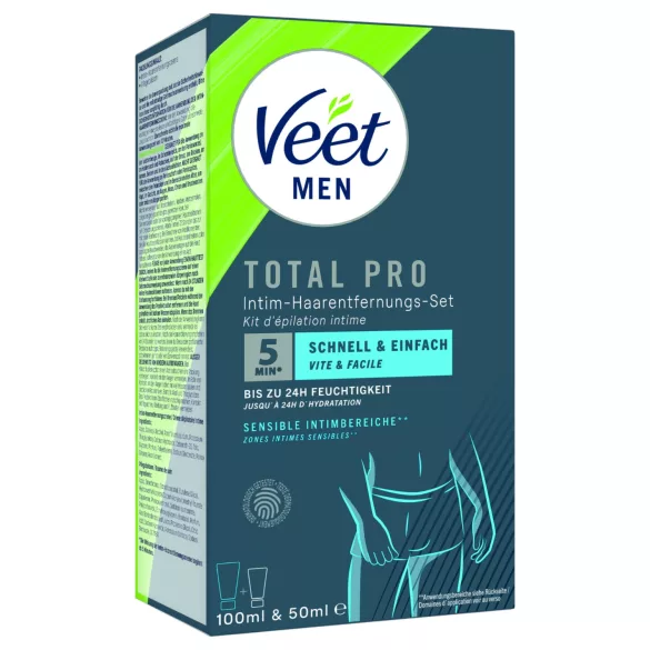 Veet - creme depilatório íntimo e bálsamo para homens (100 ml + 50 ml)
