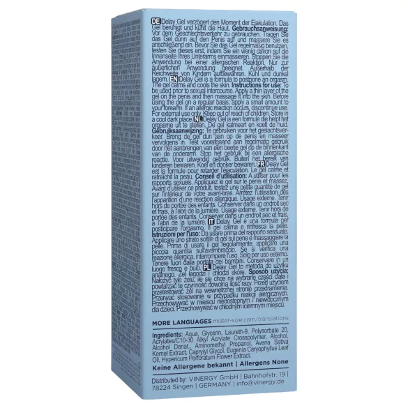 Mister Size - gel retardador de ejaculação - 50ml