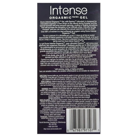Durex Intense - gel íntimo estimulante para mulheres (10ml)