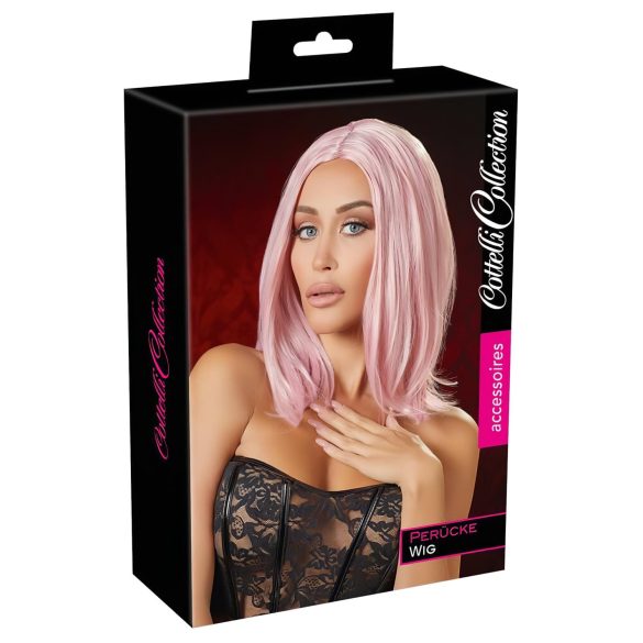 Peruca bob médio (rosa)