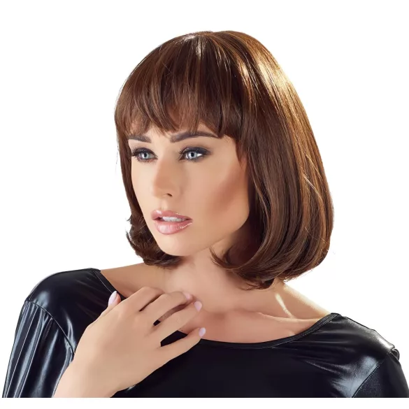 Cottelli - peruca bob média - castanha