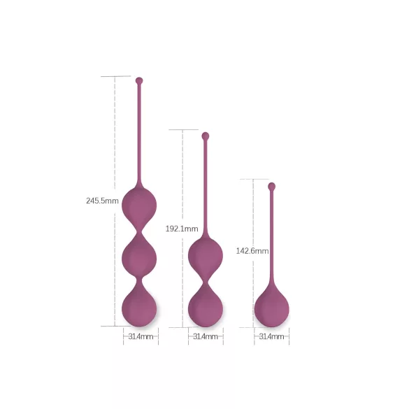 Cotoxo Belle - bolas Ben Wa - kit 3 peças - roxo