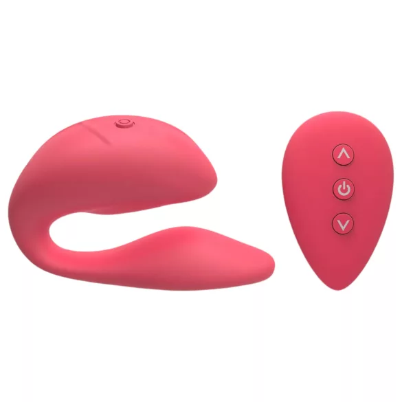 Cotoxo Cupid 2 - vibrador para casal com controle remoto - silicone vermelho