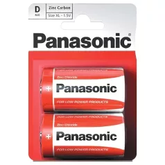Panasonic - Pilha baby R14 C - pacote com 2 unidades