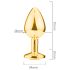 Sunfo - Plug Anal de Metal com Pedra Vermelha (Dourado)