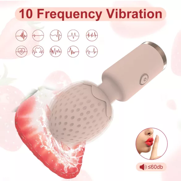 Sunfo Strawberry - vibrador mini massajador à prova d'água - rosa