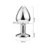 Sunfo - Plug Anal de Metal com Pedra Rosa (Prateado)