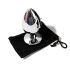 Sunfo - Plug Anal de Metal com Pedra Rosa (Prateado)