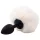 Sunfo - plug anal com cauda de coelho - silicone preto e branco