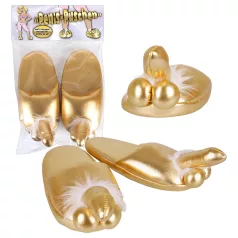 Pantufas com pénis (douradas)