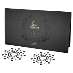 Diamantes brilhantes - adesivo mamilo strass - preto